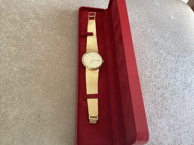 Montre Omega automatique DE Ville 100 % authentique, fabriquée en Suisse, en or jaune massif 18 carats (750) – Image 6