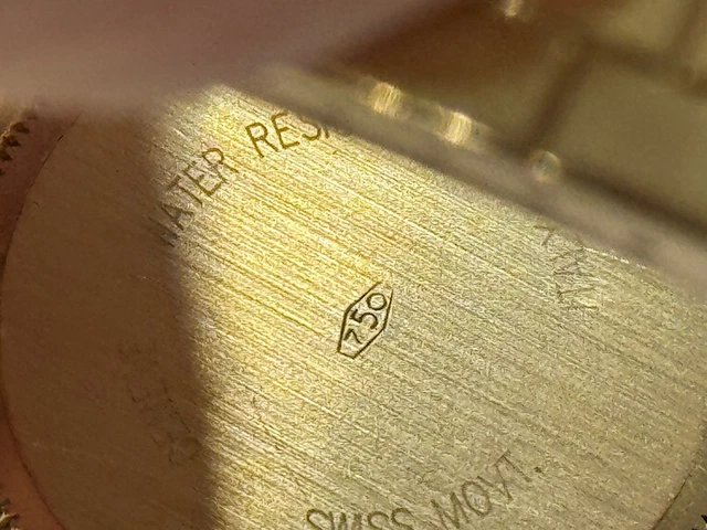 Montre homme chronographe automatique Genève 18 carats avec date et bracelet 18 carats - 137 grammes – Image 3