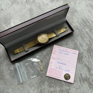 Montre Omega Constellation 1986 en or jaune massif 18 carats BA 391.8605 - 83,25 grammes + papiers