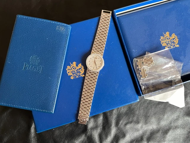 Montre Piaget 9706G2 en or blanc et diamants de 1995 - Ensemble complet - Parfait – Image 16