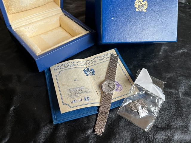 Montre Piaget 9706G2 en or blanc et diamants de 1995 - Ensemble complet - Parfait