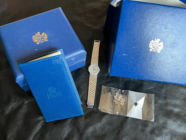 Montre Piaget 9706G2 en or blanc et diamants de 1995 - Ensemble complet - Parfait – Image 14