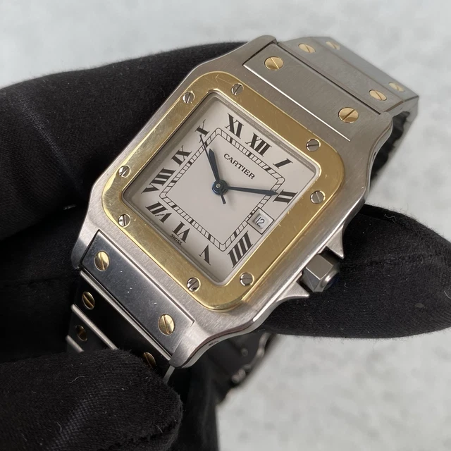 Montre Cartier Santos Carrée bimétallique 1172961, date automatique, 1996 - Ensemble complet – Image 9