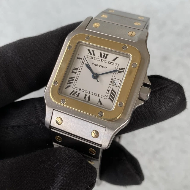 Montre Cartier Santos Carrée bimétallique 1172961, date automatique, 1996 - Ensemble complet – Image 8