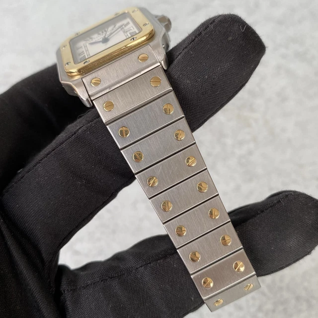 Montre Cartier Santos Carrée bimétallique 1172961, date automatique, 1996 - Ensemble complet – Image 6