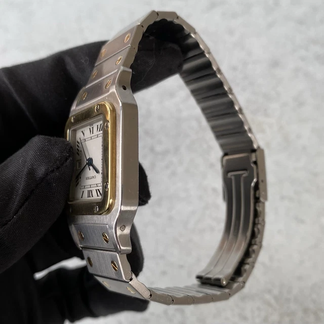 Montre Cartier Santos Carrée bimétallique 1172961, date automatique, 1996 - Ensemble complet – Image 5