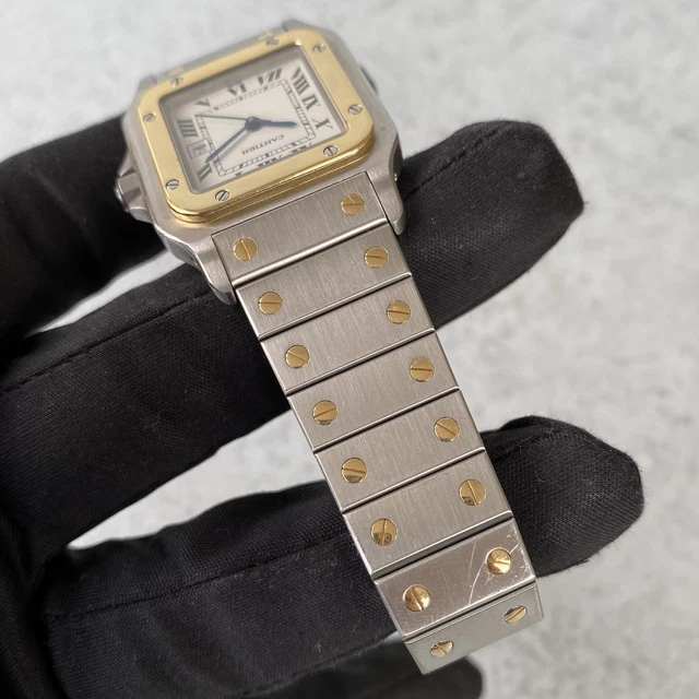 Montre Cartier Santos Carrée bimétallique 1172961, date automatique, 1996 - Ensemble complet – Image 4