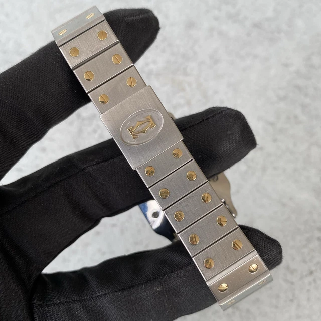 Montre Cartier Santos Carrée bimétallique 1172961, date automatique, 1996 - Ensemble complet – Image 3