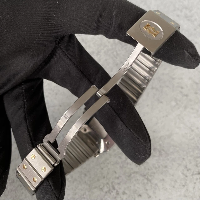 Montre Cartier Santos Carrée bimétallique 1172961, date automatique, 1996 - Ensemble complet – Image 2