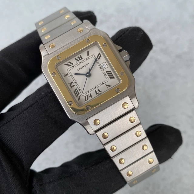 Montre Cartier Santos Carrée bimétallique 1172961, date automatique, 1996 - Ensemble complet – Image 17