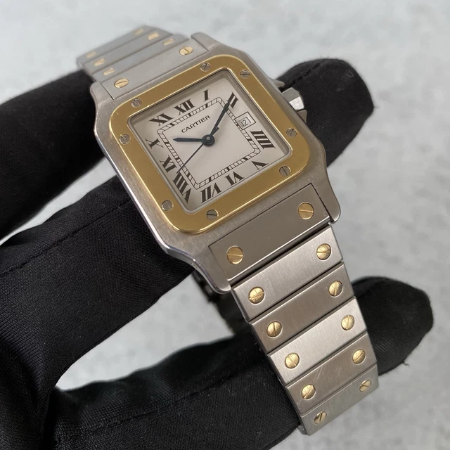 Montre Cartier Santos Carrée bimétallique 1172961, date automatique, 1996 - Ensemble complet – Image 14