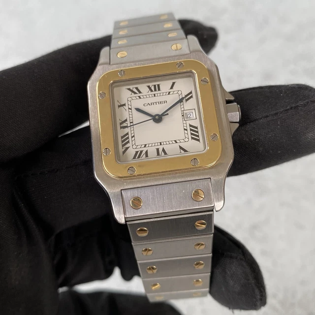 Montre Cartier Santos Carrée bimétallique 1172961, date automatique, 1996 - Ensemble complet – Image 13