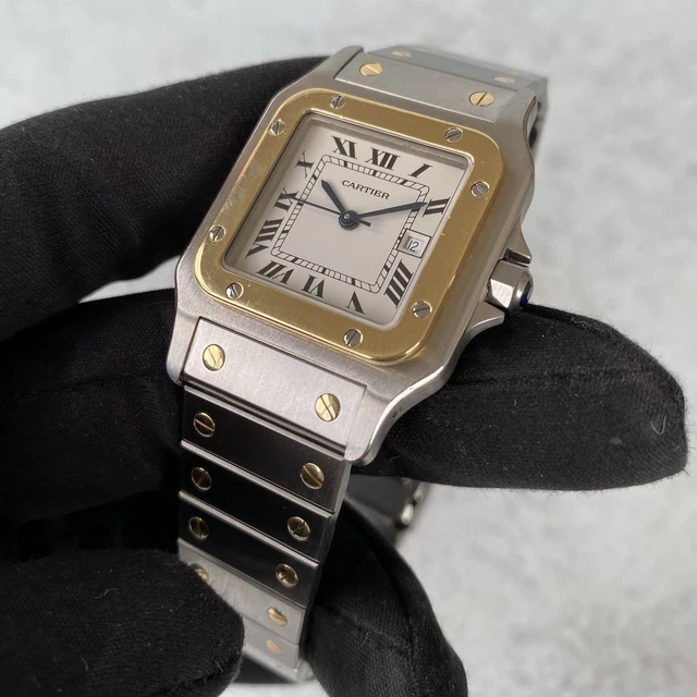 Montre Cartier Santos Carrée bimétallique 1172961, date automatique, 1996 - Ensemble complet – Image 12