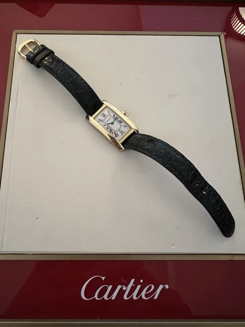 Montre Cartier Tank Américaine, petite, 2000, or jaune massif 18 carats, réf. 1710, boîte et papiers, W2601556 – Image 8