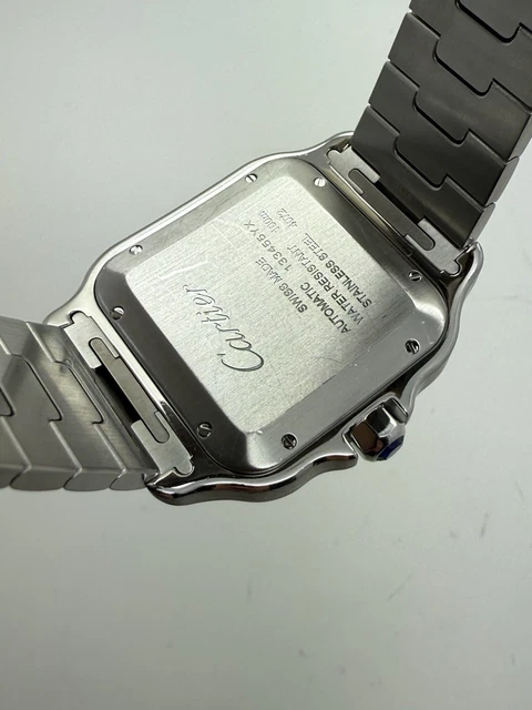 Montre automatique Cartier Santos 2018, cadran blanc, 39,8 mm, acier, WSSA0009 B+P – Image 2