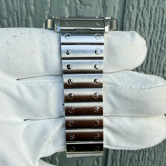 Montre Cartier Santos Grand Cadran Vert WSSA0062, 2024, Très bon état - Boîte et Papiers – Image 9