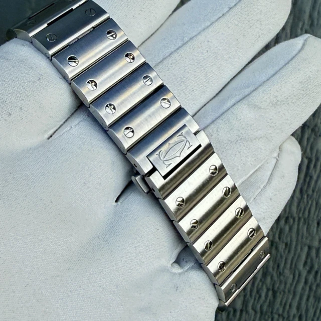 Montre Cartier Santos Grand Cadran Vert WSSA0062, 2024, Très bon état - Boîte et Papiers – Image 11