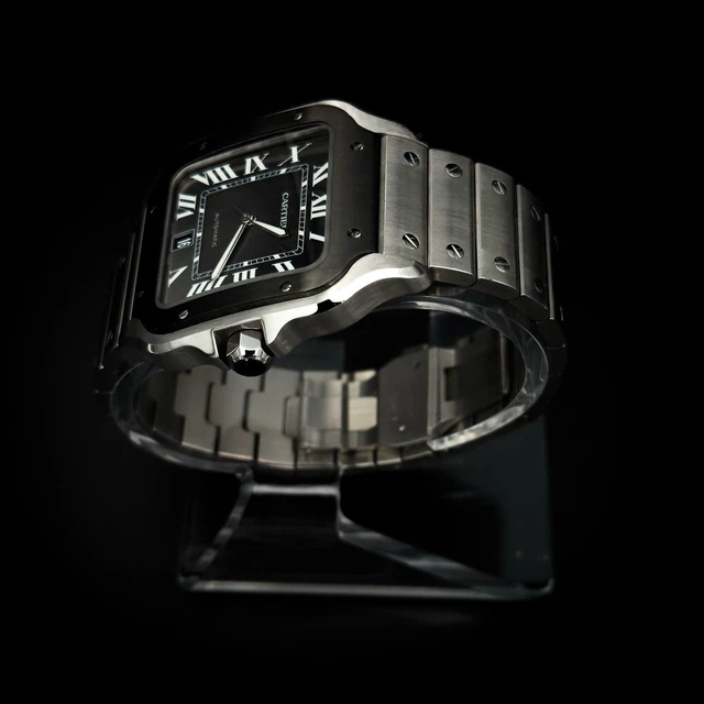 Montre Cartier Santos de Cartier 39,8 mm, cadran gris, bracelet en acier, 2025 (WSSA0037) – Image 11