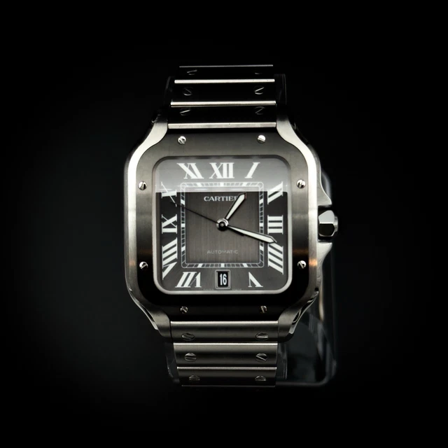 Montre Cartier Santos de Cartier 39,8 mm, cadran gris, bracelet en acier, 2025 (WSSA0037) – Image 16