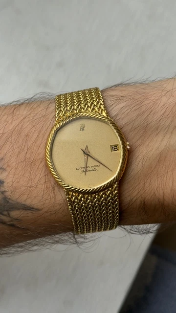 Montre Audemars Piguet vintage en or 18 carats, cadran octogonal 32 mm, automatique, référence B 45344 – Image 7