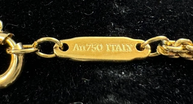 Magnifique collier Tiffany & Co. avec écrin et pochette en or 18 carats. Excellent état. – Image 4