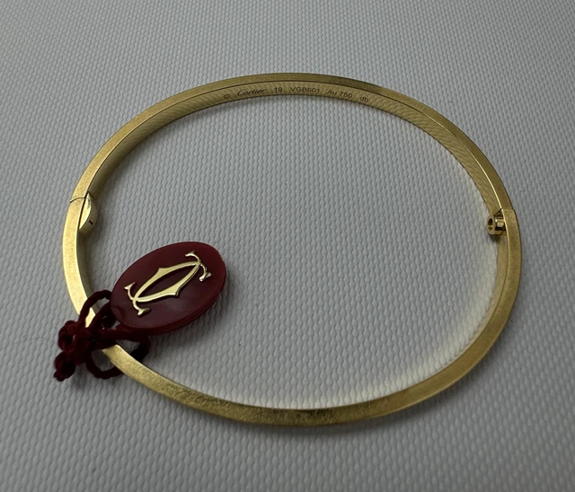Bracelet jonc Love de Cartier | Or jaune 18 carats | Certificat et écrin | Taille 19 – Image 2