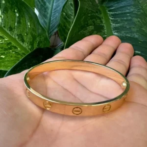 Bracelet Love Cartier en or jaune 18 carats, taille 16, avec boîte et certificat - B4034