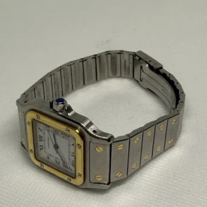 Montres Cartier Santos Date Réf. 81036288 Cadran Blanc Automatique 29 mm 2961