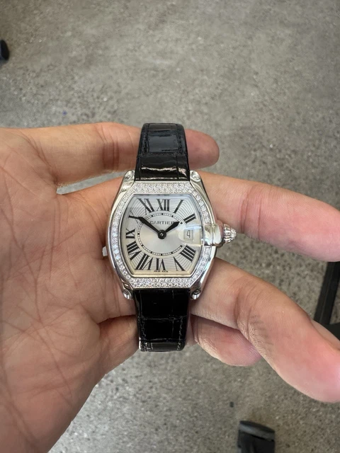 Cartier Roadster 2723 WE5002X2 18K WG Diamond Quartz 30mm Box Papers – Image 7