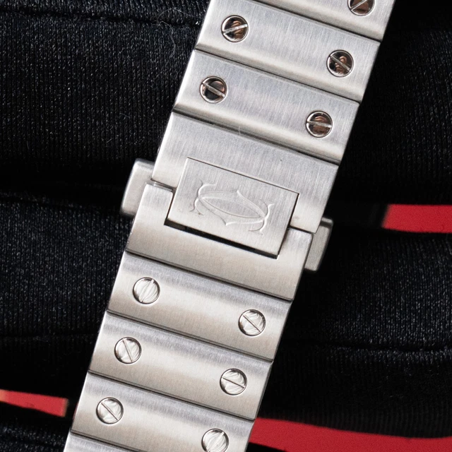 Montre Cartier Santos Medium Blanche 2021 Romaine 35 mm Acier Inoxydable Automatique WSSA0029 – Image 3