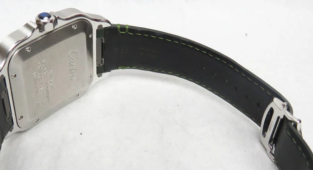 Montre Cartier Santos Wssa0062 Grand Modèle Cadran Vert SS Coffret Carte de Garantie – Image 7