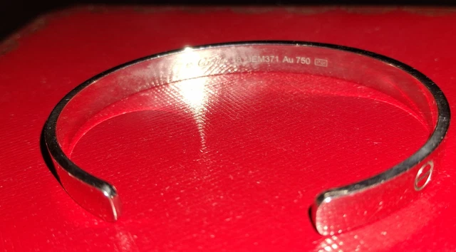 Bracelet manchette Love en or blanc Cartier 18 – Image 2