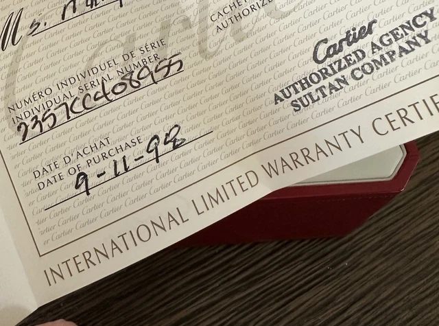 Montre Cartier Trinity pour femme, or jaune 18 carats et diamants ~ Boîte et papiers – Image 2