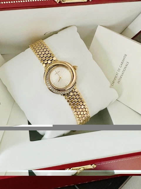 Montre Cartier Trinity pour femme, or jaune 18 carats et diamants ~ Boîte et papiers – Image 6