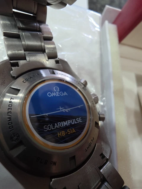 Chronographe automatique Omega Speedmaster HB-SIA GMT d'occasion. Bon état. – Image 5