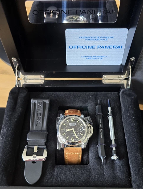 Panerai Luminor 44 Automatique Réserve de Marche Date PAM00090 2010 avec boîte et papiers