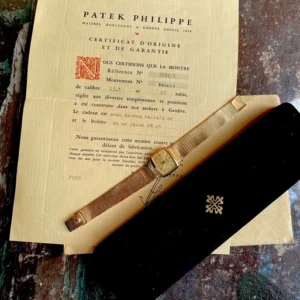 Montre Patek Philippe pour femme, 23 mm, or massif 18 carats, 50 g, remontage manuel, réf. 3352/1