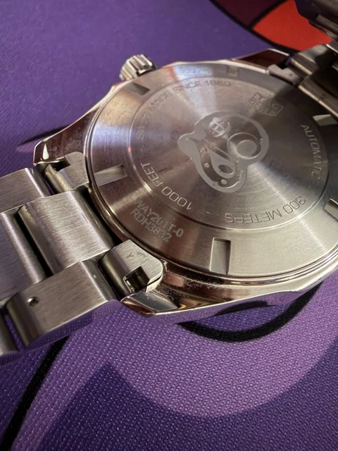 Montre homme TAG Heuer Aquaracer BATMAN GMT Automatique Bleue - WAY201T.BA0927 – Image 6