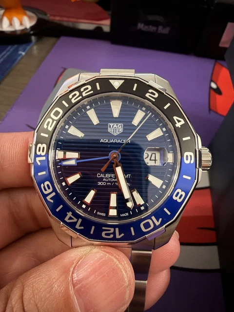 Montre homme TAG Heuer Aquaracer BATMAN GMT Automatique Bleue - WAY201T.BA0927 – Image 12