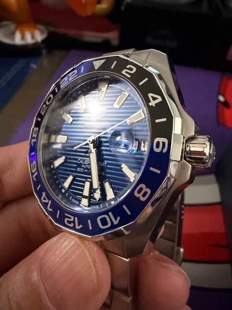 Montre homme TAG Heuer Aquaracer BATMAN GMT Automatique Bleue - WAY201T.BA0927 – Image 11