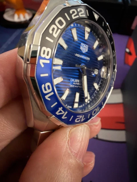 Montre homme TAG Heuer Aquaracer BATMAN GMT Automatique Bleue - WAY201T.BA0927 – Image 10