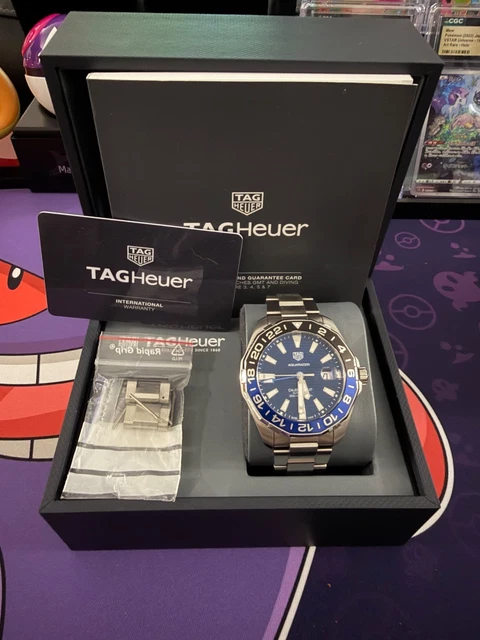 Montre homme TAG Heuer Aquaracer BATMAN GMT Automatique Bleue - WAY201T.BA0927 – Image 17