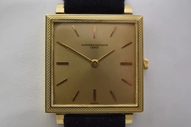 Vacheron Constantin Ref 6294 18K YG Square Calibre 1002, Poinçon de Genève, boîtier, Ex