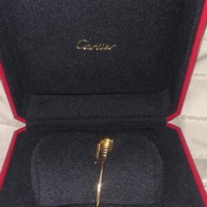 Bracelet Cartier Juste un Clou en or jaune 18 carats, taille 16, petit modèle, avec écrins, certificat d'authenticité